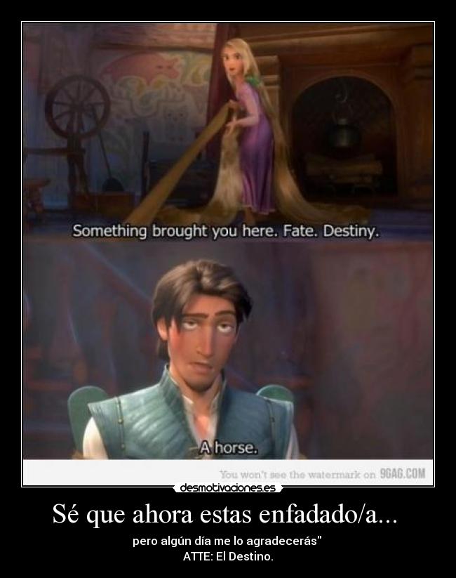 Sé que ahora estas enfadado/a...  - 