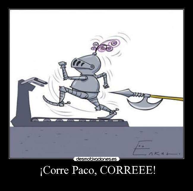 carteles paco correr maquina entrenar caminadora desmotivaciones