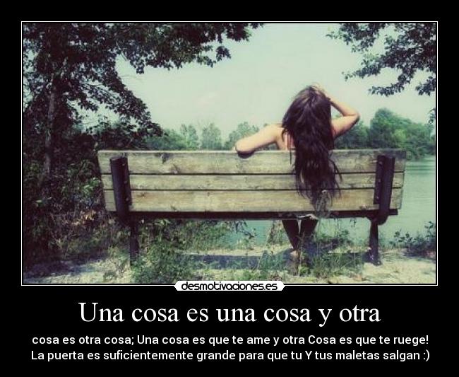 Una cosa es una cosa y otra - 