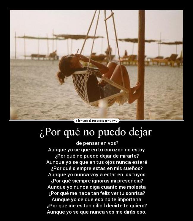 ¿Por qué no puedo dejar -