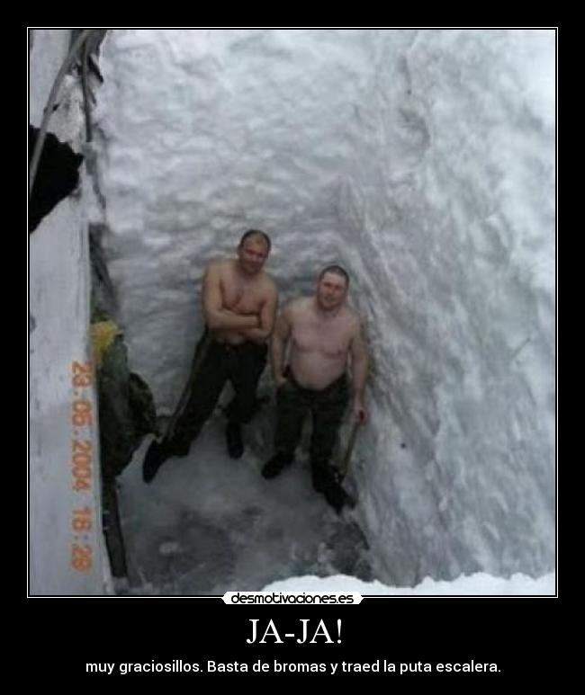 carteles frio hueco nieve hielo camiseta jaja gracioso graciosillos escaleras broma desmotivaciones