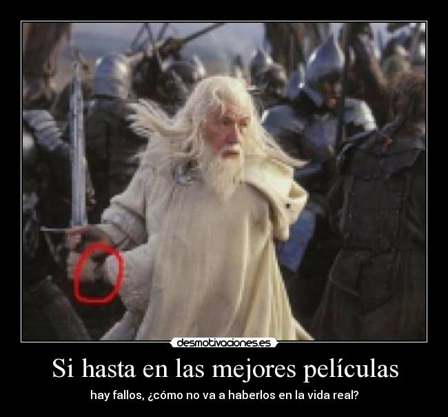 carteles gandalf fallos peliculas vida desmotivaciones
