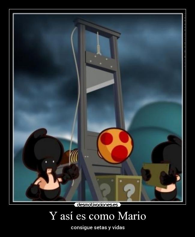 Y así es como Mario - consigue setas y vidas