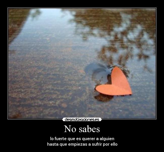 No sabes - 