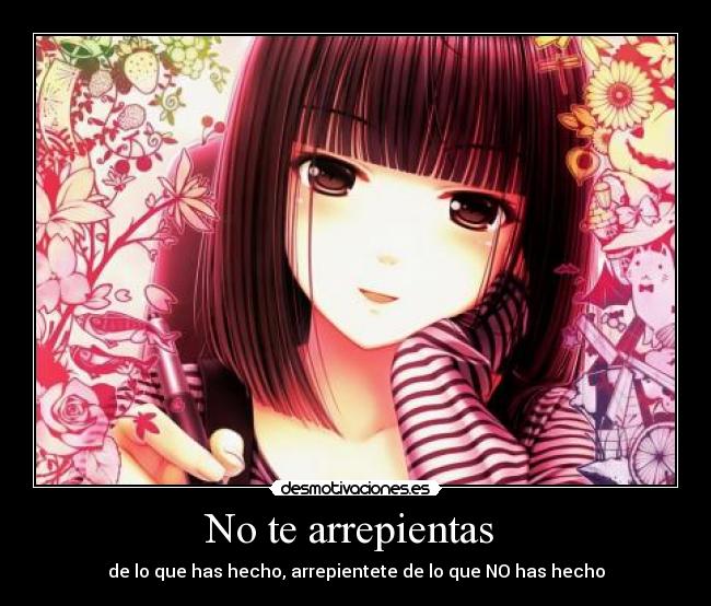 No te arrepientas -