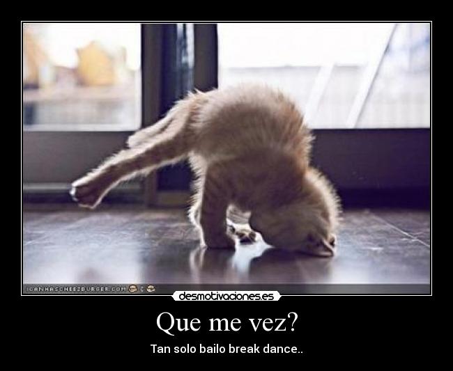 Que me vez? - Tan solo bailo break dance..