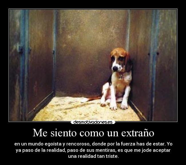 Me siento como un extraño -
