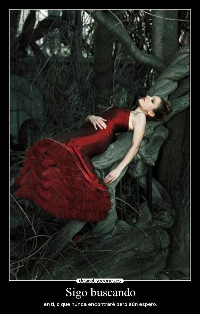 Sigo buscando - en ti,lo que nunca encontraré pero aún espero.
