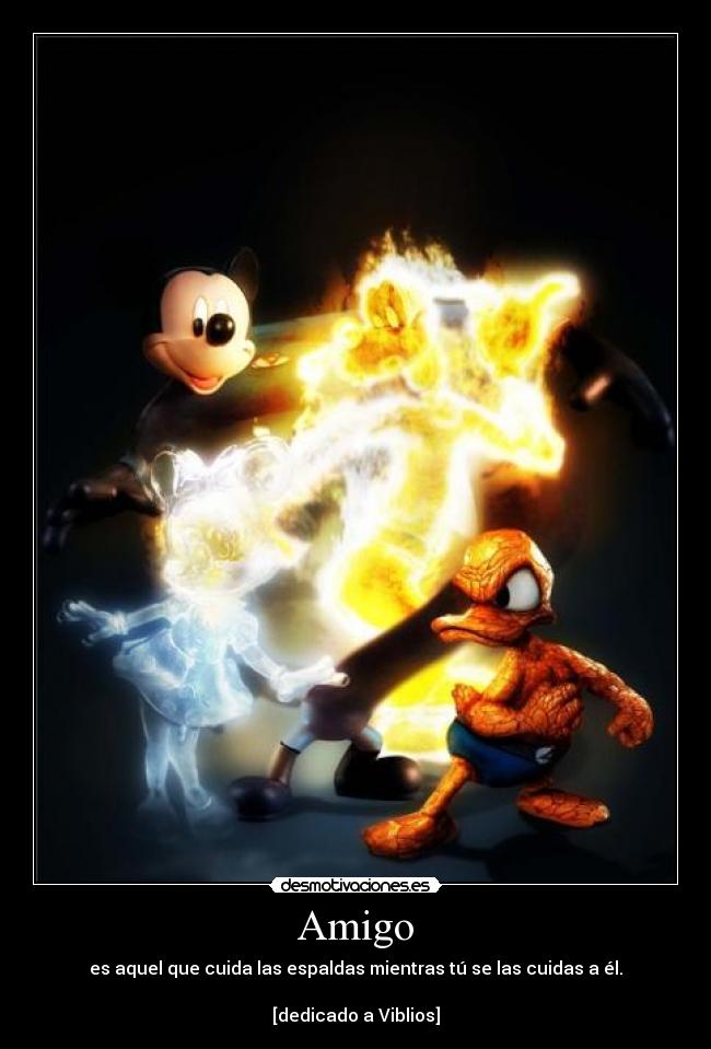 Amigo - es aquel que cuida las espaldas mientras tú se las cuidas a él.

[dedicado a Viblios]