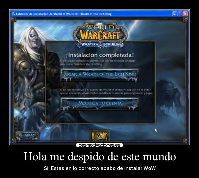 Hola me despido de este mundo -