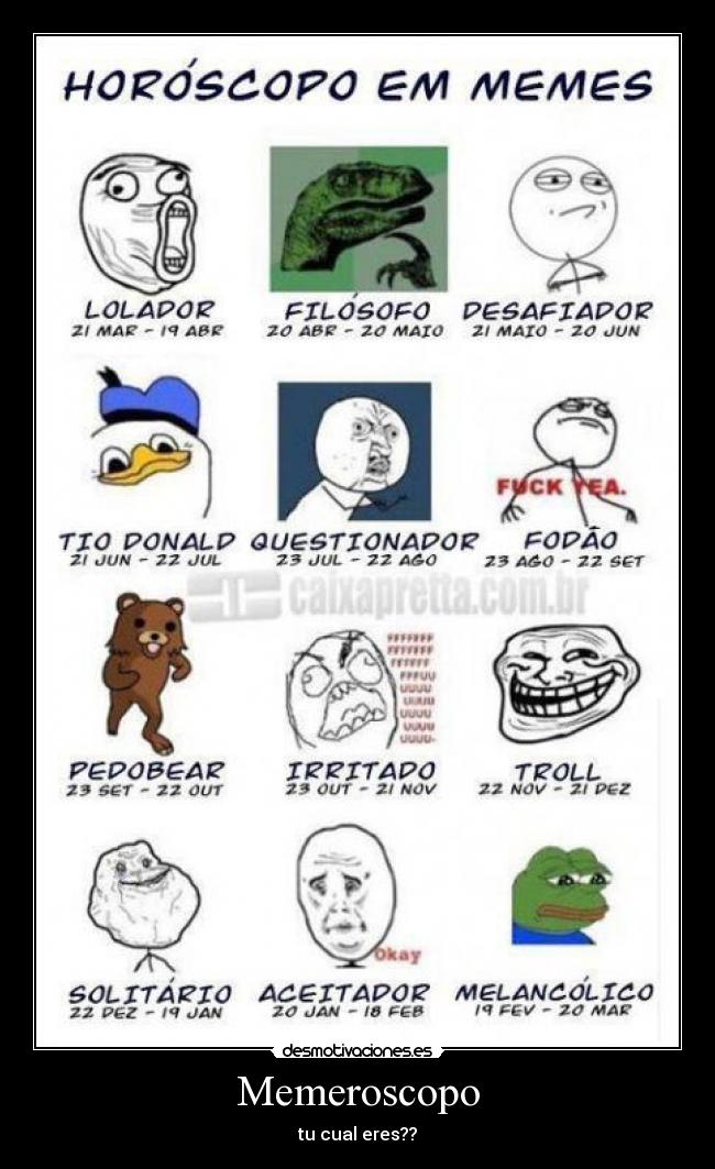 Memeroscopo - tu cual eres??