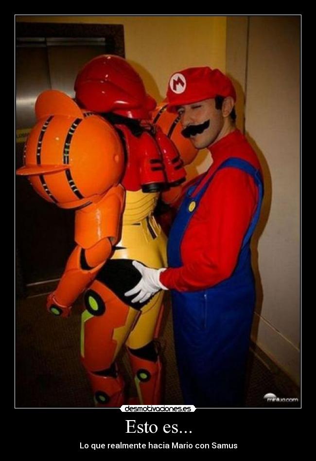 Esto es... - Lo que realmente hacia Mario con Samus
