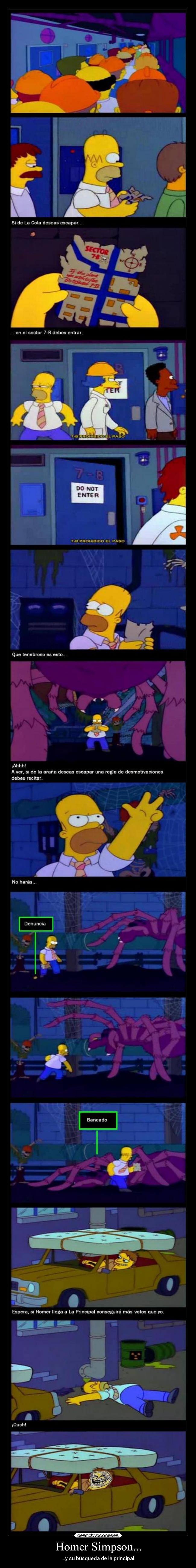 Homer Simpson... - ...y su búsqueda de la principal.