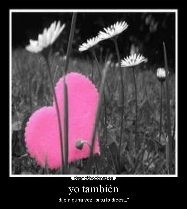 yo también - dije alguna vez si tu lo dices...