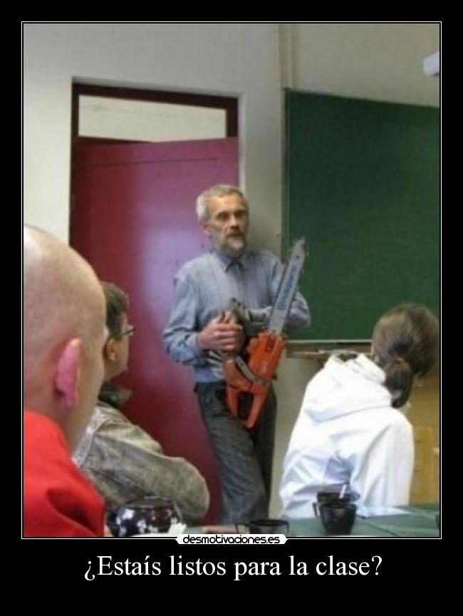 ¿Estaís listos para la clase? -