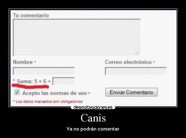 Canis - Ya no podrán comentar