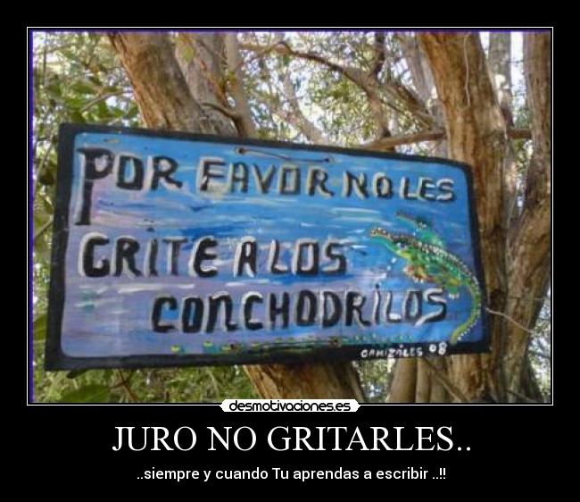 JURO NO GRITARLES.. - 