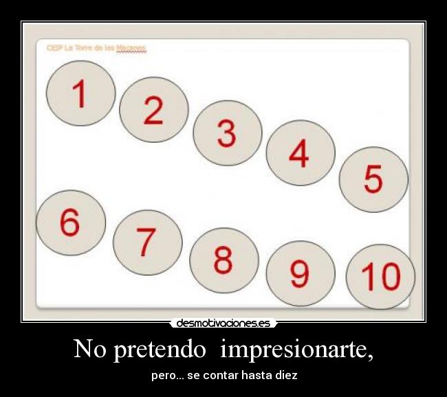 No pretendo  impresionarte, - 