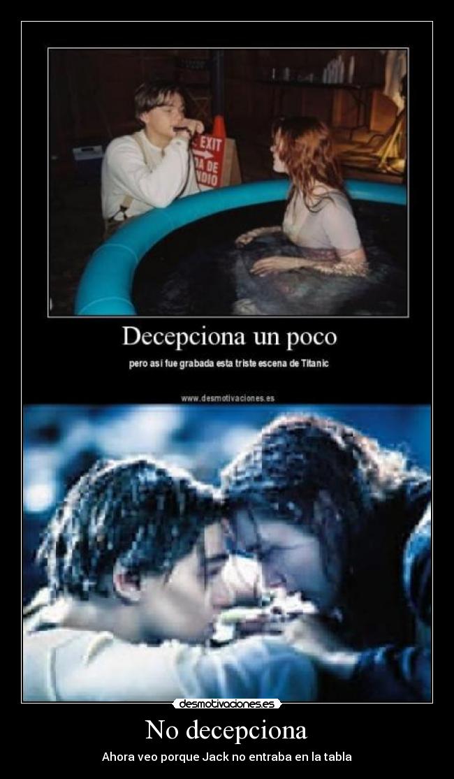 No decepciona - Ahora veo porque Jack no entraba en la tabla