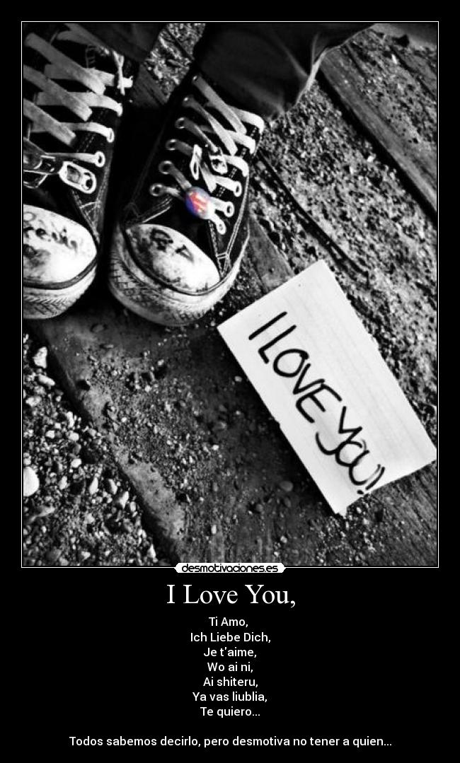 I Love You, - 