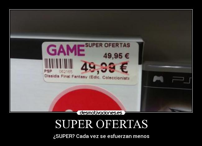 carteles super oferta game juego desmotivaciones