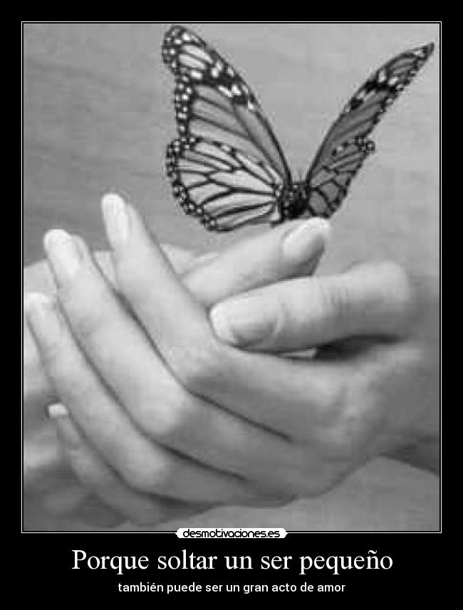 Porque soltar un ser pequeño -