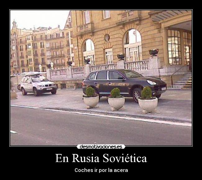 En Rusia Soviética - Coches ir por la acera