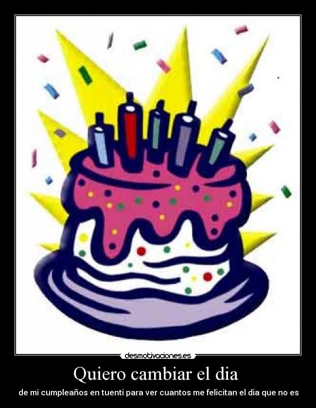 Quiero cambiar el dia - de mi cumpleaños en tuenti para ver cuantos me felicitan el dia que no es