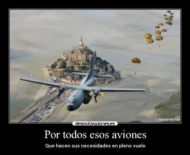 Por todos esos aviones - Que hacen sus necesidades en pleno vuelo