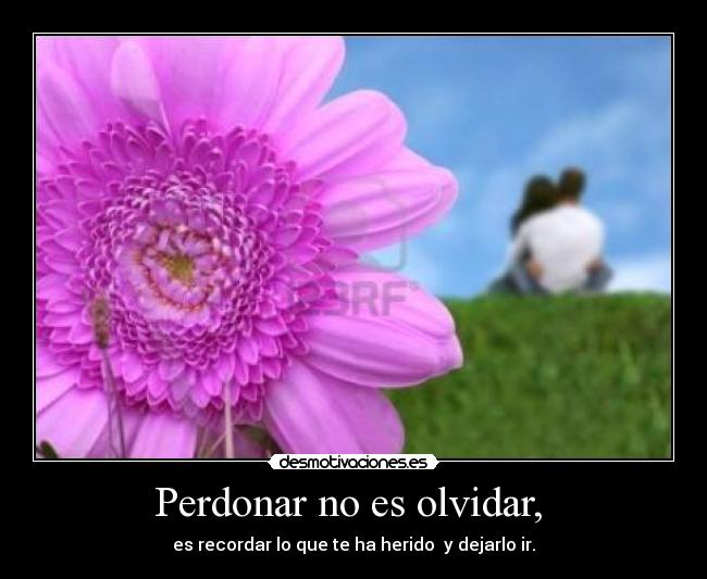 Perdonar no es olvidar, -