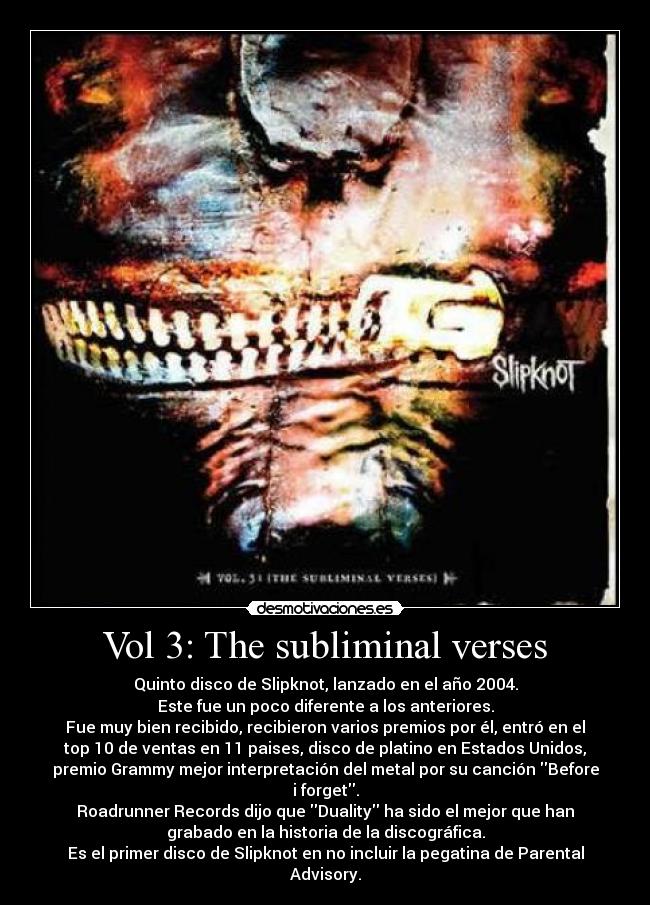 Vol 3: The subliminal verses -