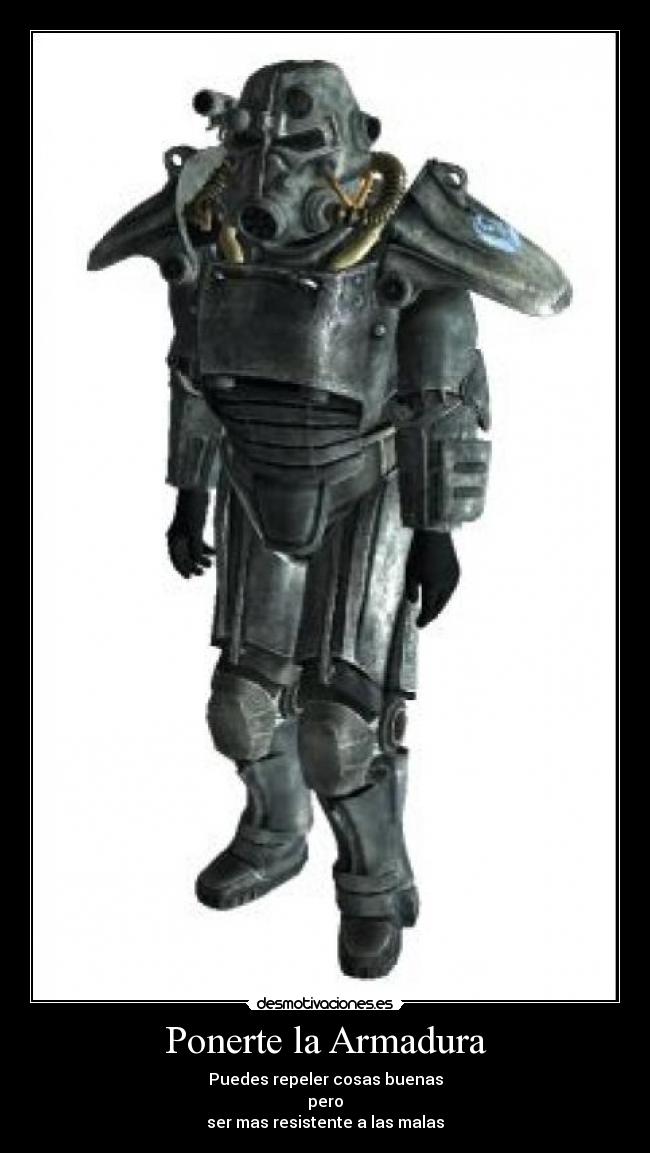 carteles ponerte armadura desmotivaciones