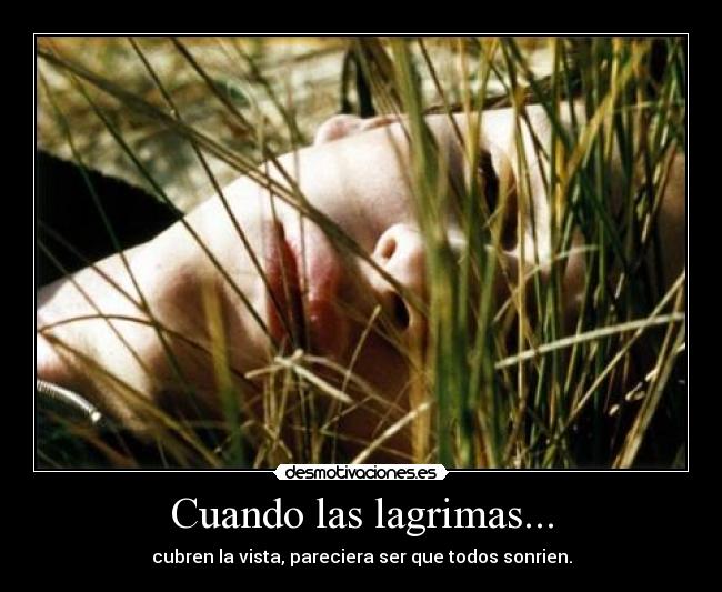 Cuando las lagrimas... - cubren la vista, pareciera ser que todos sonrien.