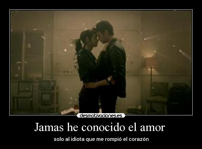 Jamas he conocido el amor  - solo al idiota que me rompió el corazón