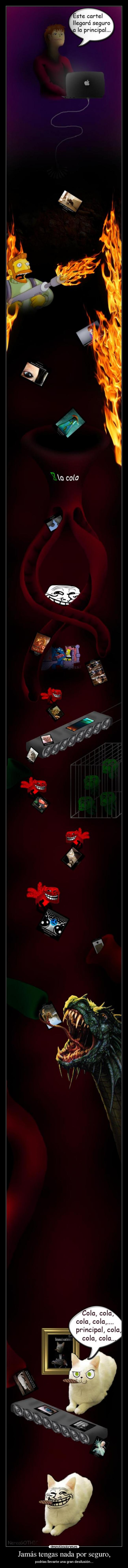 carteles cola una trampa nereagothic desmotivaciones