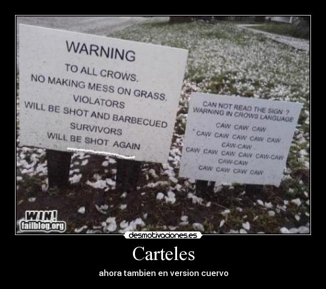 Carteles - ahora tambien en version cuervo