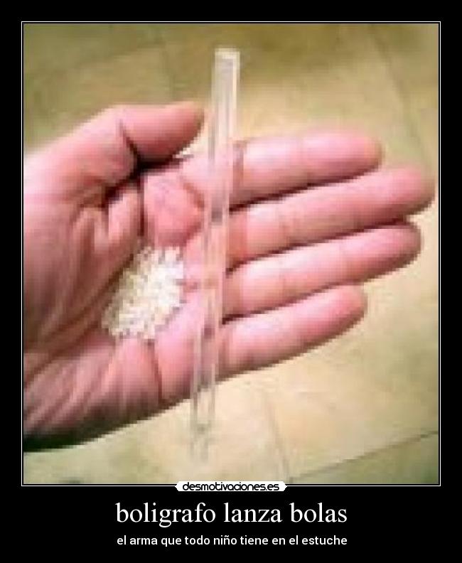boligrafo lanza bolas - el arma que todo niño tiene en el estuche