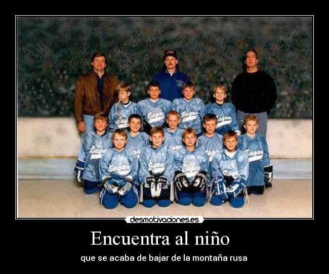 Encuentra al niño   - que se acaba de bajar de la montaña rusa 