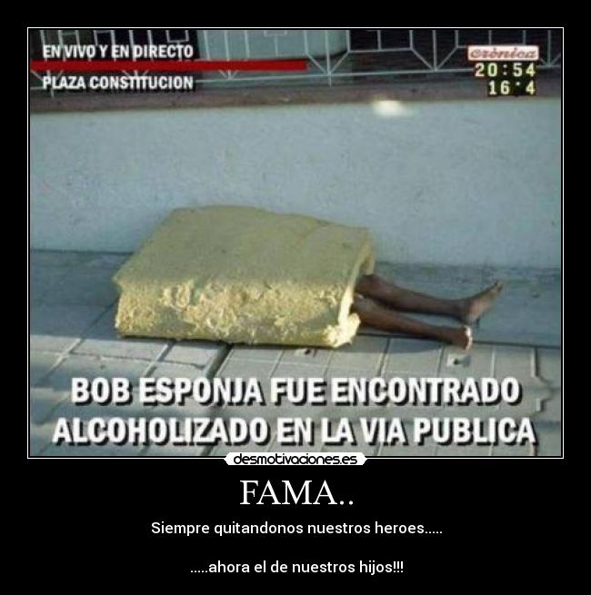 carteles bob esponja alcoholisado fama desmotivaciones