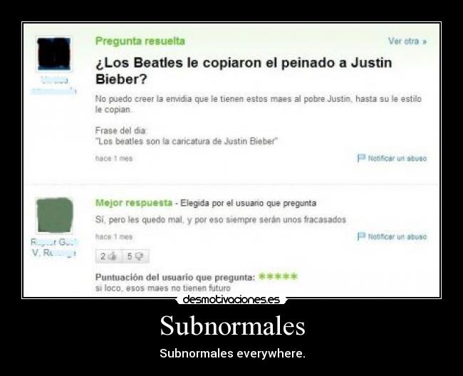 Subnormales - Subnormales everywhere.