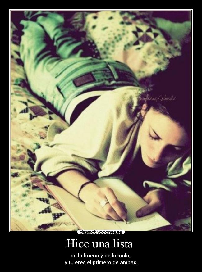 Hice una lista -