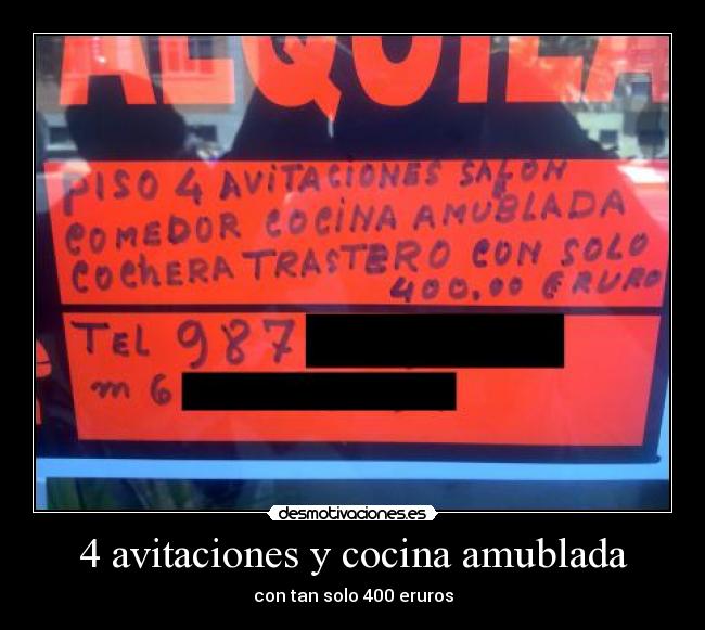 4 avitaciones y cocina amublada -