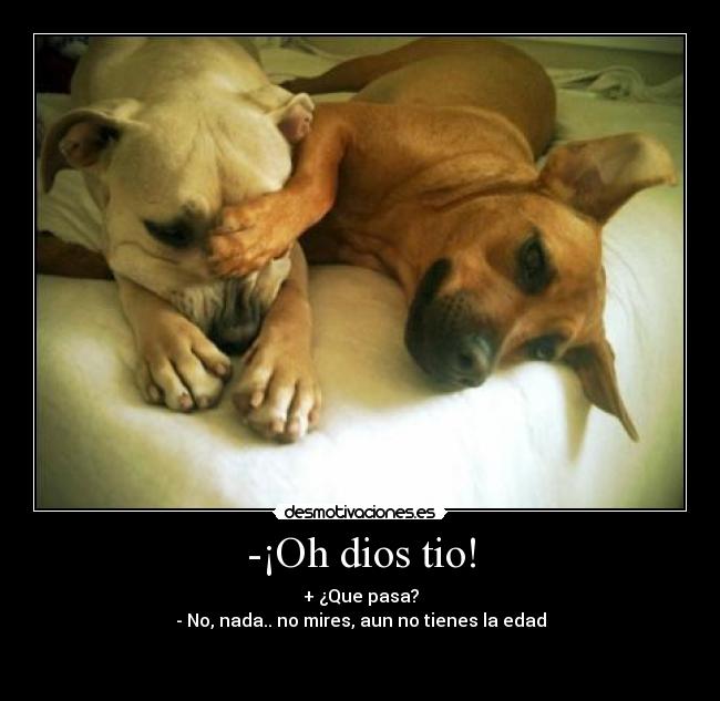 -¡Oh dios tio! -