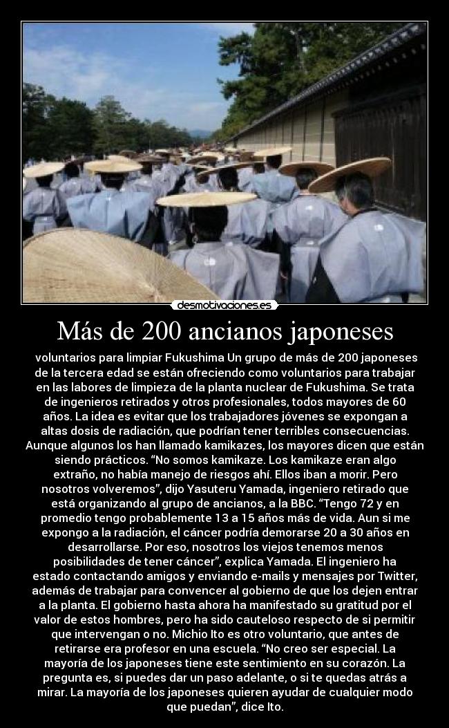 Más de 200 ancianos japoneses -