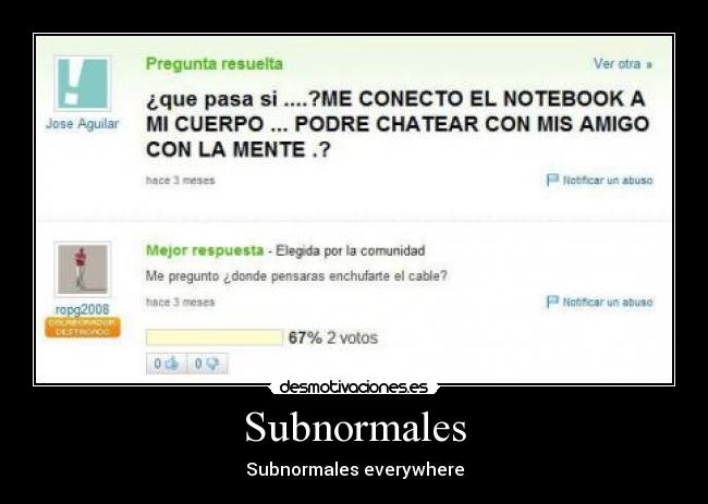 Subnormales -