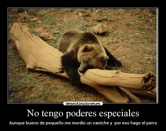 No tengo poderes especiales -
