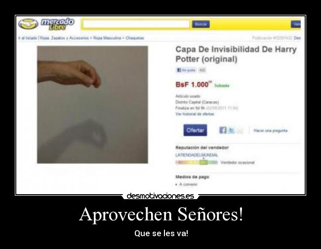 Aprovechen Señores! -