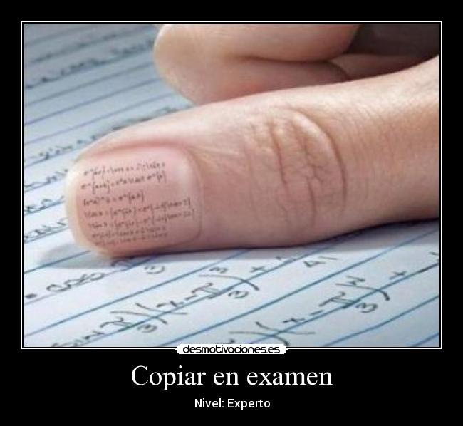 Copiar en examen - Nivel: Experto