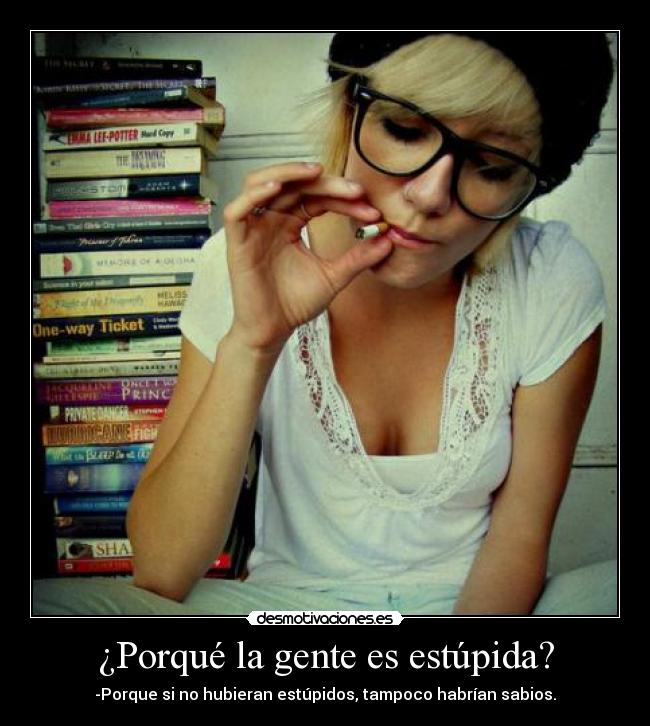 ¿Porqué la gente es estúpida? Desmotivaciones