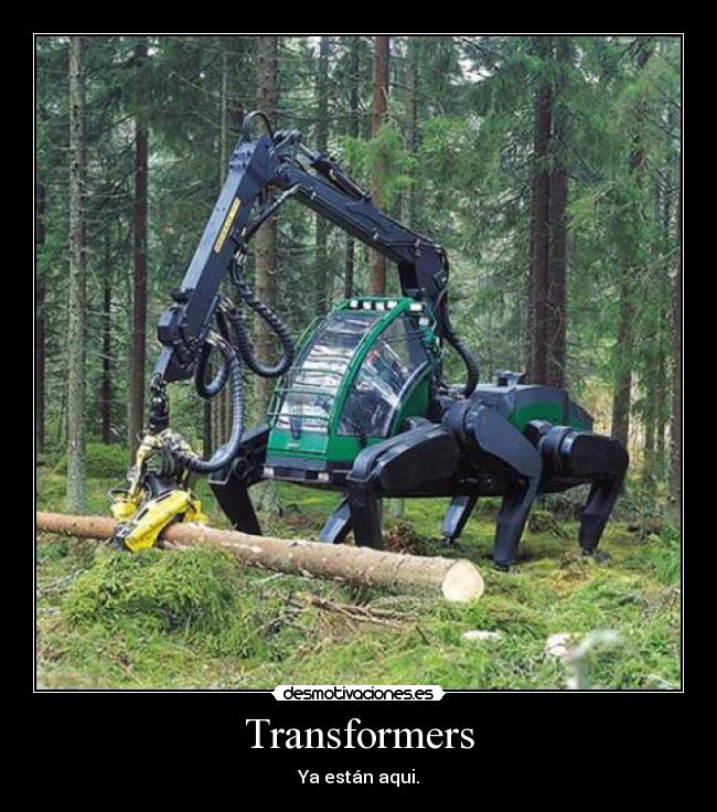 carteles transformers maquina talar desmotivaciones